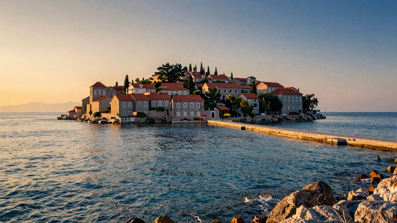 Sveti Stefan island resort on Montenegro's beautiful Adriatic coast